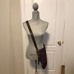COACH Suede Purple Crossbody Bag
